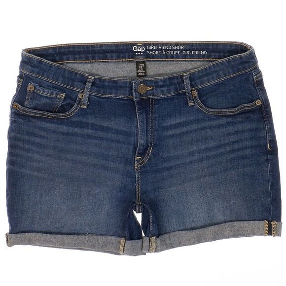 Gap Outlet Pants - Gap Outlet Shorts Womens Size 10/30 Girlfriend Cuffed Blue Denim Measures W34
